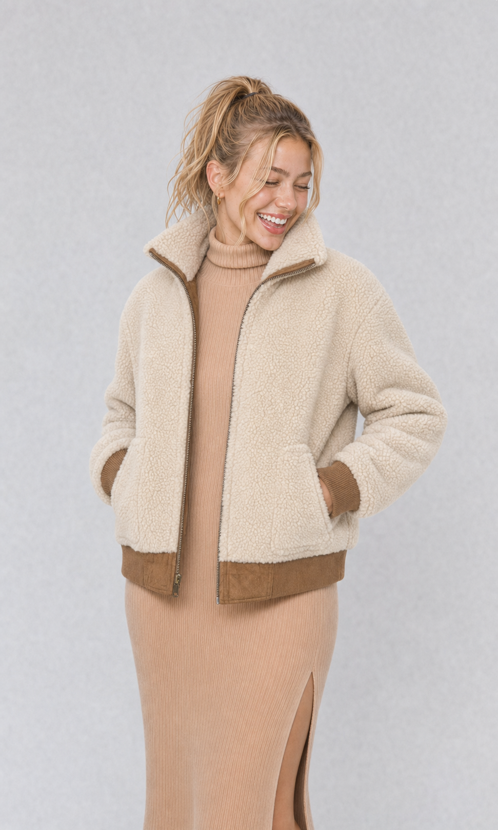 UGG Women's Bondi Reversible Bomber Jacket - Chestnut/Natural