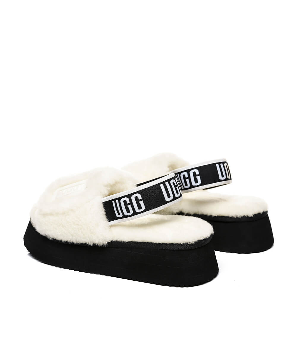 Ugg Women's Ugg Oh Yeah Slides White Premium Ugg Fluffy
