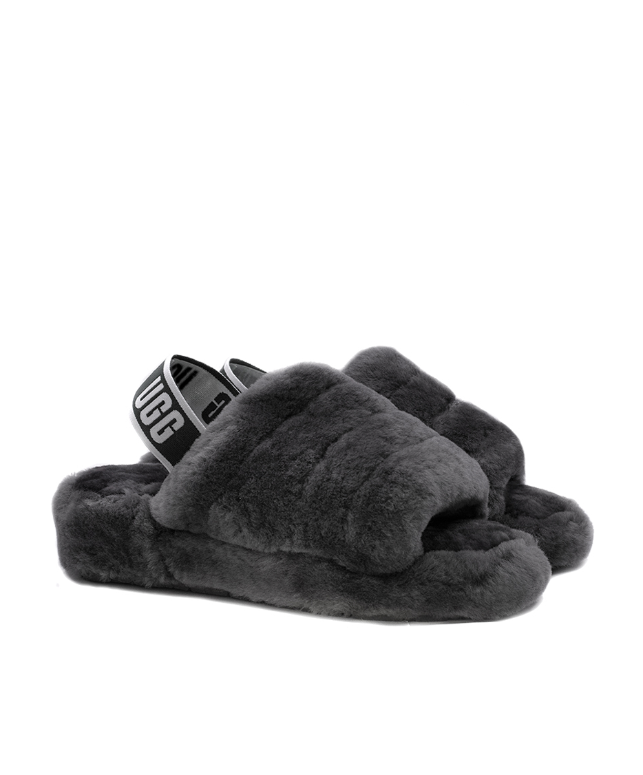Ugg slides grey sale
